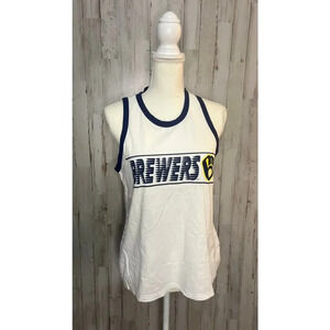 NWT Milwaukee Brewers Women's White Sleeveless Tank Top Size Medium‎